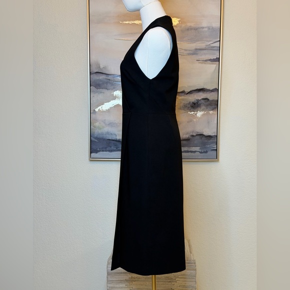 Alice + Olivia Black Faux Wrap Silhouette Asymmetrical Dress - Picture 3 of 16